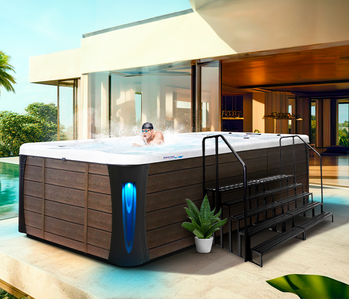 Calspas hot tub being used in a family setting - Paloalto